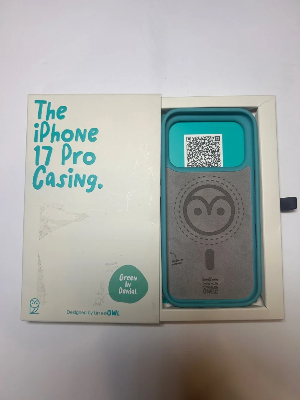 TineeOwl DuneX iPhone 17 Pro Case MagSafe Slim Textured TPU Green in Denial
